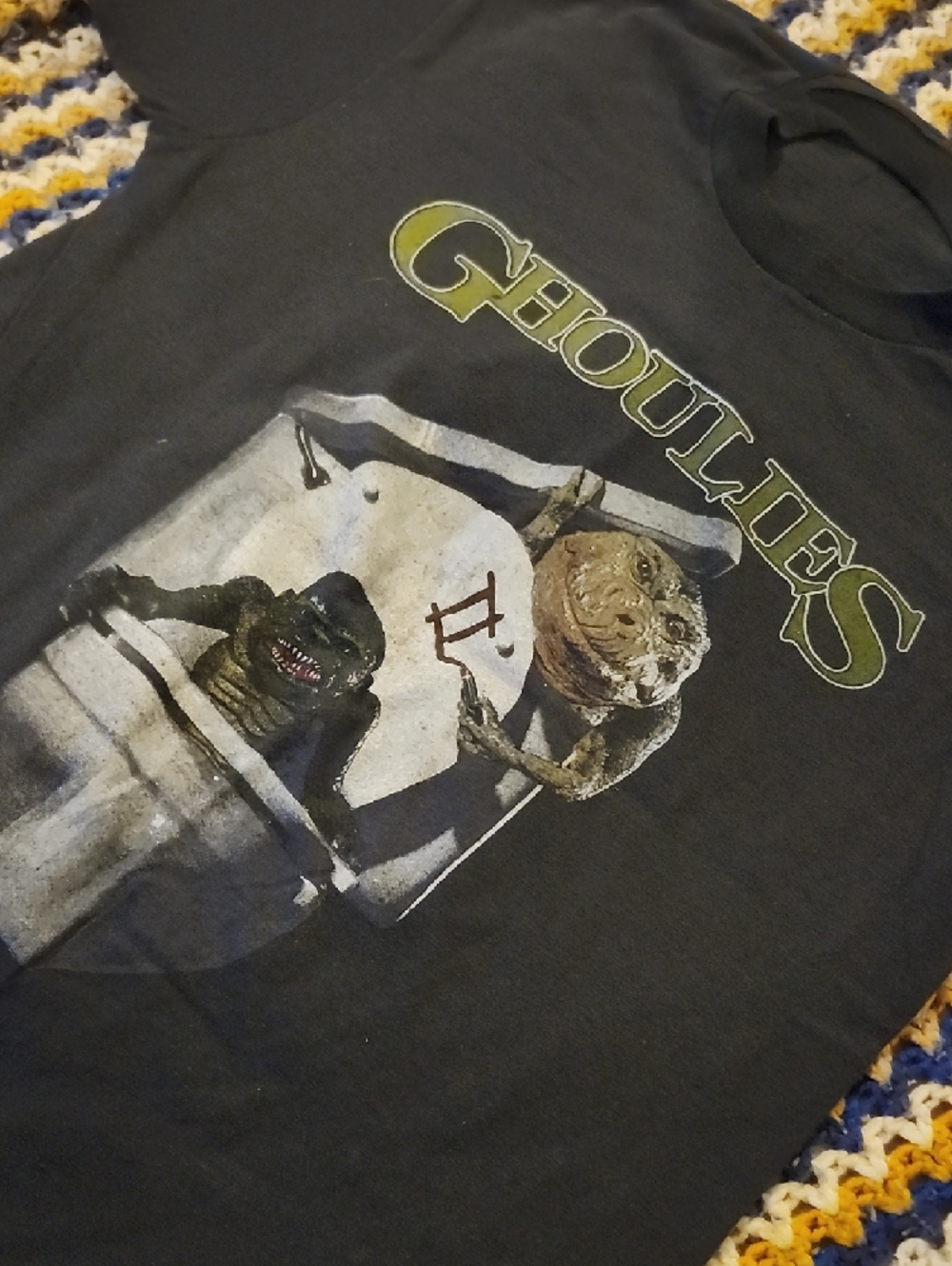 Screen Stars Black "Ghoulies" Graphic Tee